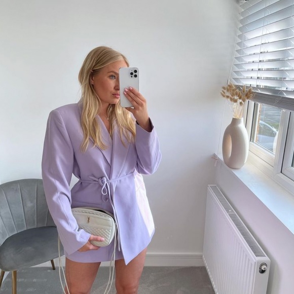 Zara STRAIGHT CUT BELTED BLAZER - Picture 6 of 16